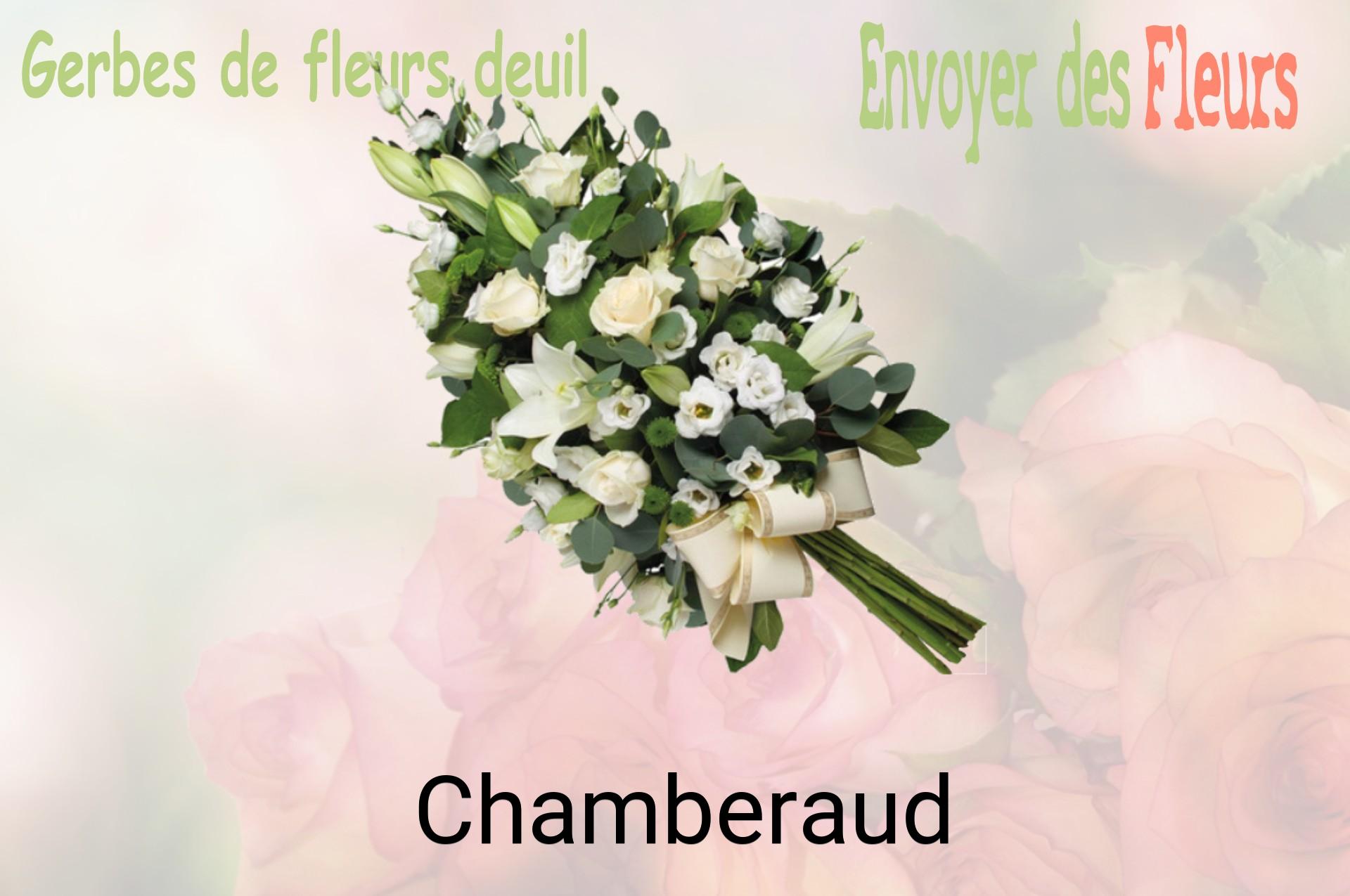 Gerbe de fleurs de deuil livrée à Chamberaud